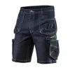 Farmer munkás rövidnadrág, Denim, cipzáros oldalzsebekkel, 98% pamut, 410g/m2, S