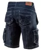 Farmer munkás rövidnadrág, Denim, cipzáros oldalzsebekkel, 98% pamut, 410g/m2, S