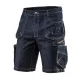 Farmer munkás rövidnadrág, Denim, cipzáros oldalzsebekkel, 98% pamut, 410g/m2, XL