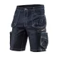Farmer munkás rövidnadrág, Denim, cipzáros oldalzsebekkel, 98% pamut, 410g/m2, XS