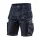 Farmer munkás rövidnadrág, Denim, cipzáros oldalzsebekkel, 98% pamut, 410g/m2, XXXL