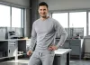 Melegítő nadrág, Comfort, szürke, 79% pamut, XL