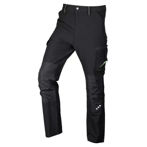 Munkásnadrág Mix&Match, 4 irányú sztreccs, 230g/m2, fekete-zöld, S