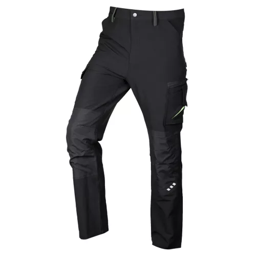 Munkásnadrág Mix&Match, 4 irányú sztreccs, 230g/m2, fekete-zöld, XXL