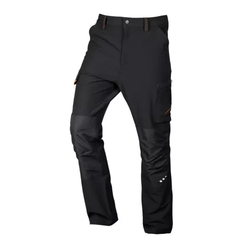 Munkásnadrág Mix&Match, 4 irányú sztreccs, 230g/m2, fekete-narancs, XL