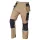Munkásnadrág Mix&Match, 4 irányú sztreccs, 230g/m2, külső csavarzsebek, Cordura erősítés, bézs-fekete, L