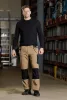 Munkásnadrág Mix&Match, 4 irányú sztreccs, 230g/m2, külső csavarzsebek, Cordura erősítés, bézs-fekete, L