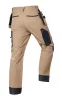 Munkásnadrág Mix&Match, 4 irányú sztreccs, 230g/m2, külső csavarzsebek, Cordura erősítés, bézs-fekete, XXXL