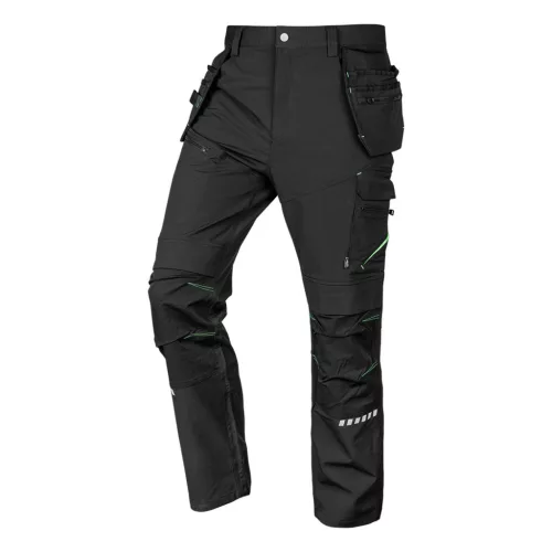 Munkásnadrág Mix&Match, 4 irányú sztreccs, 230g/m2, külső csavarzsebek, Cordura megerősítések, fekete, XS