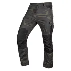  Munkásnadrág Mix&Match Canvas, 280g/m2, külső zsebek, Cordura részek, fényvisszav. betétek, zöld-terep, XXL