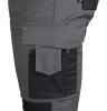 Munkásnadrág Mix&Match Canvas, 280g/m2, külső zsebek, Cordura részek, fényvisszav. betétek, szürke-fek., XXXL