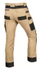 Munkásnadrág Mix&Match Canvas, 280g/m2, külső zsebek, Cordura részek, fényvisszav. betétek, bézs-fek., XS