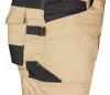 Munkásnadrág Mix&Match Canvas, 280g/m2, külső zsebek, Cordura részek, fényvisszav. betétek, bézs-fek., XXXL