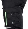Munkásnadrág Mix&Match, 240g/m2, külső zsebek, profilozott térdbetét, fényvisszav. betétek, fek., XXXL