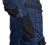 Farmer munkásnadrág, Denim, 82% pamut, Oxford szövet, térdvédő betét, cippzáras zsebek, kék-fekete, M