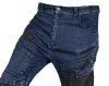 Farmer munkásnadrág, Denim, 82% pamut, Oxford szövet, térdvédő betét, cippzáras zsebek, kék-fekete, S