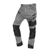 Farmer munkásnadrág, Denim, 82% pamut, Oxford szövet, térdvédő betét, cippzáras zsebek, szürke-fekete, L