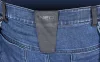 Farmer munkásnadrág, Denim, 82% pamut, Oxford szövet, Cordura betétek, cippzáras zsebek, kék-fekete, L