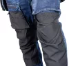 Farmer munkásnadrág, Denim, 82% pamut, Oxford szövet, Cordura betétek, cippzáras zsebek, kék-fekete, L