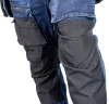 Farmer munkásnadrág, Denim, 82% pamut, Oxford szövet, Cordura betétek, cippzáras zsebek, kék-fekete, S