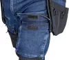 Farmer munkásnadrág, Denim, 82% pamut, Oxford szövet, Cordura betétek, cippzáras zsebek, kék-fekete, XXXL