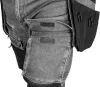 Farmer munkásnadrág, Denim, 82% pamut, Oxford szövet, Cordura betétek, cippzáras zsebek, szürke-fekete, S