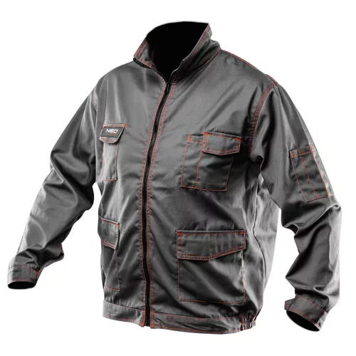 Munkavédelmi kabát, Basic, 35% pamut, 65% polyester, többfunkciós zsebek, gumírozott derék, CE EN341, L/52