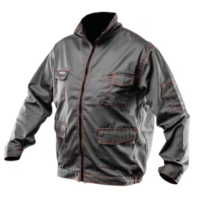   Munkavédelmi kabát, Basic, 35% pamut, 65% polyester, többfunkciós zsebek, gumírozott derék, CE EN341, S/48