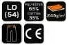 Munkás rövidnadrág, Basic, LD/54