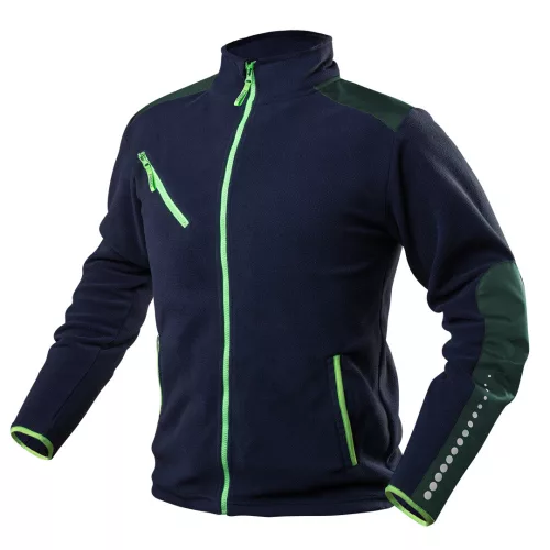 Polár munkavédelmi kabát, Premium, kék, Cordura megerősítésekkel, M