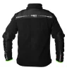 Polár munkavédelmi kabát, Premium, fekete, Cordura megerősítésekkel, 300g/m2, M