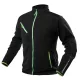 Polár munkavédelmi kabát, Premium, fekete, Cordura megerősítésekkel, 300g/m2, XXXL