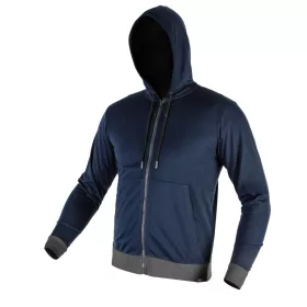   Munkavédelmi pulóver kapucnival Comfort, sötétkék, 60% poliészter 40% műselyem, M