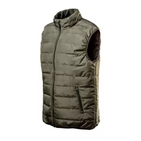  Kifordítható olíva munkavédelmi mellény, CAMO, 100% poliészter, 80g/m2, L