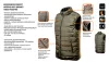 Kifordítható olíva munkavédelmi mellény, CAMO, 100% poliészter, 80g/m2, L