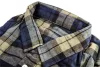 Flanel munkaing, kék-oliva-fekete, 100% pamut, M