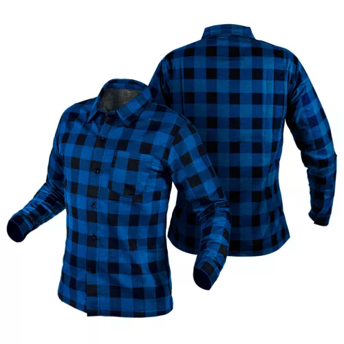 Flanel munkaing, tengerészkék-fekete, 100% pamut, XXXL