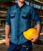 Farmer munkaing, Denim, 100% pamut, L