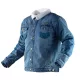 Farmer munkavédelmi kabát, Denim, béléssel, L