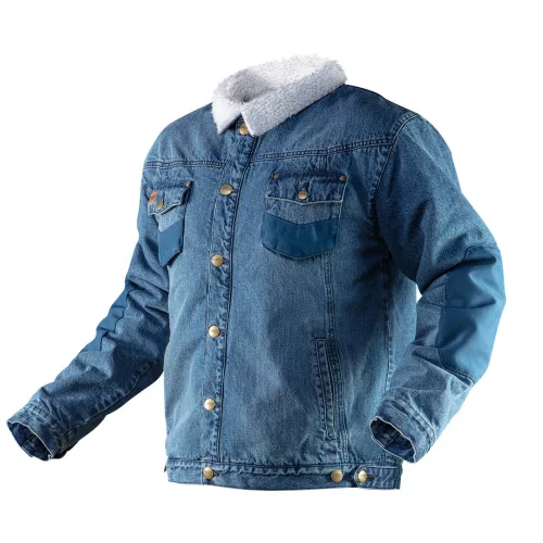 Farmer munkavédelmi kabát, Denim, béléssel, XXXL
