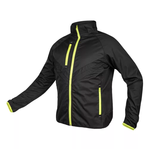 Softshell munkavédelmi kabát, fekete-sárga, M
