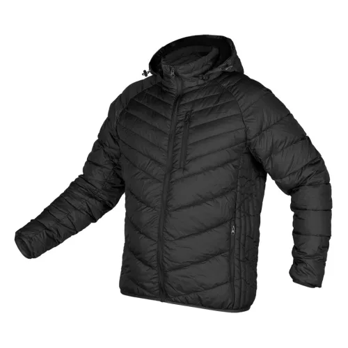 Téli munkavédelmi kabát, Mix&Match, steppelt-szigetelt anyag, könnyű, fekete, XXXL