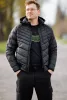 Téli munkavédelmi kabát, Mix&Match, steppelt-szigetelt anyag, könnyű, fekete, XXXL