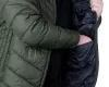 Téli munkavédelmi kabát, Mix&Match, steppelt-szigetelt anyag, könnyű, zöld-fekete, L