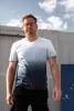 Munkavédelmi póló, kék árnyékmintás, Denim, 100% pamut, 180g/m2, S