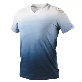   Munkavédelmi póló, kék árnyékmintás, Denim, 100% pamut, 180g/m2, XXL