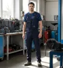 Munkavédelmi póló, CAMO Navy, tengerészkék, terepmintás, 100% pamut, L