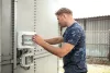 Munkavédelmi póló, CAMO Navy, tengerészkék, terepmintás, 100% pamut, M