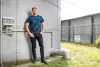 Munkavédelmi póló, CAMO Navy, tengerészkék, terepmintás, 100% pamut, S