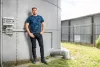 Munkavédelmi póló, CAMO Navy, tengerészkék, terepmintás, 100% pamut, XXL